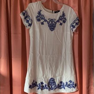 LuLu’s blue embroidered dress